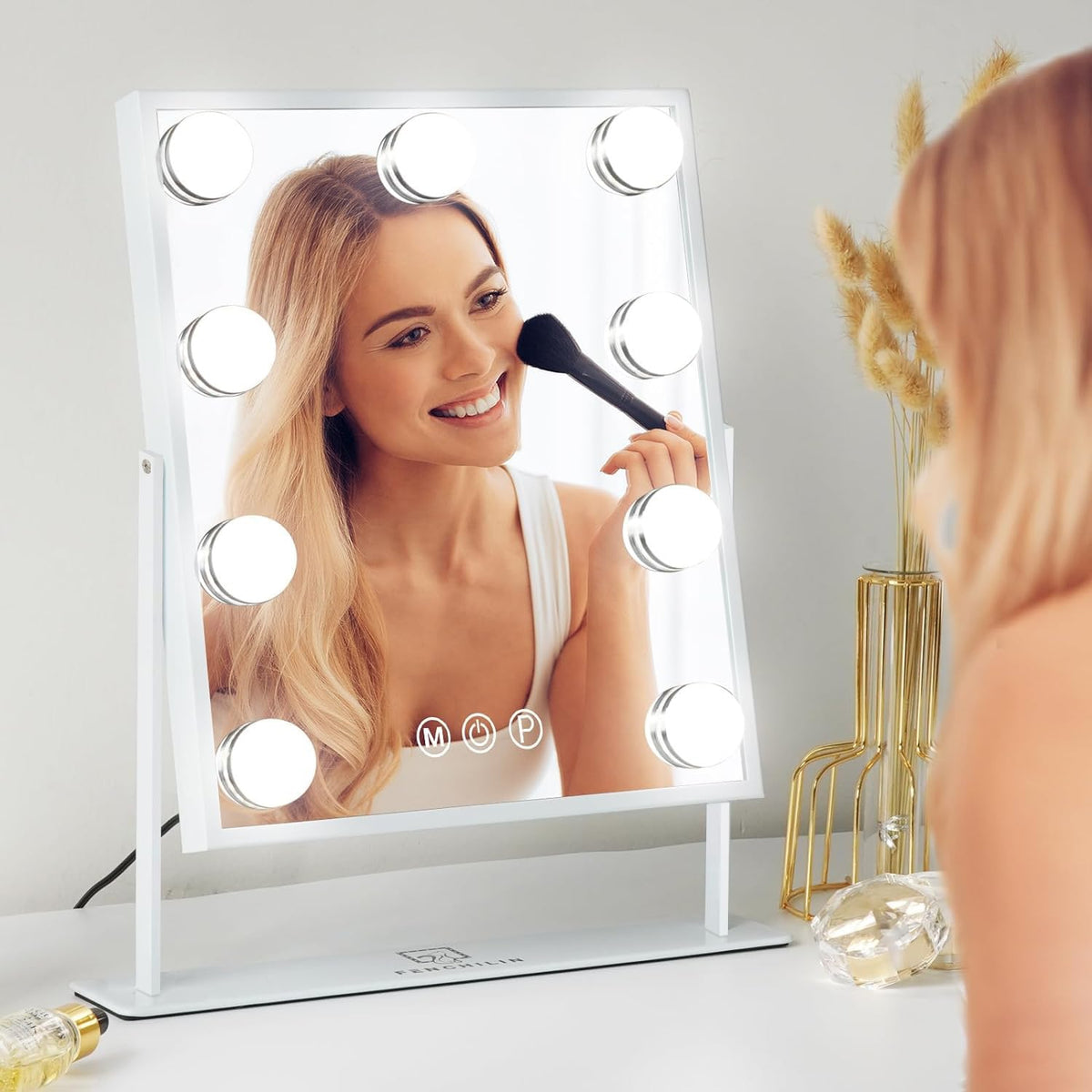 FENCHILIN vanity mirror in bedroom setting creating flattering ambient light