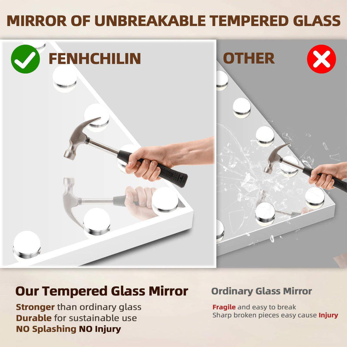 FENCHILIN detachable 10x magnifier for precise brow and lash work