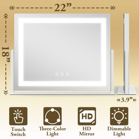 FENNIO next to hand and ruler displaying 22x18 size for scale and placement planning