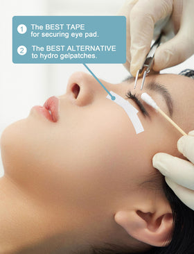 fenshine tape in use isolating lower lashes for precise eyelash extension application