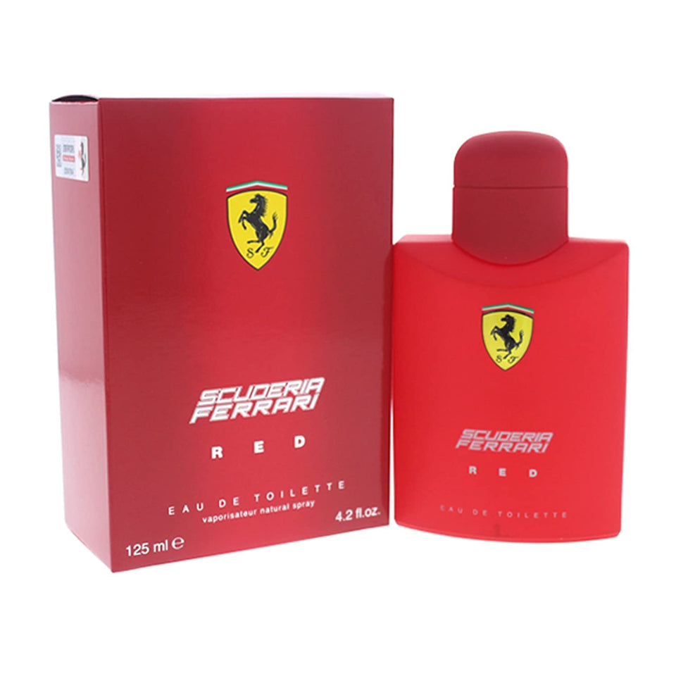 Ferrari Scuderia Red front bottle showcasing sporty design and citrus appeal