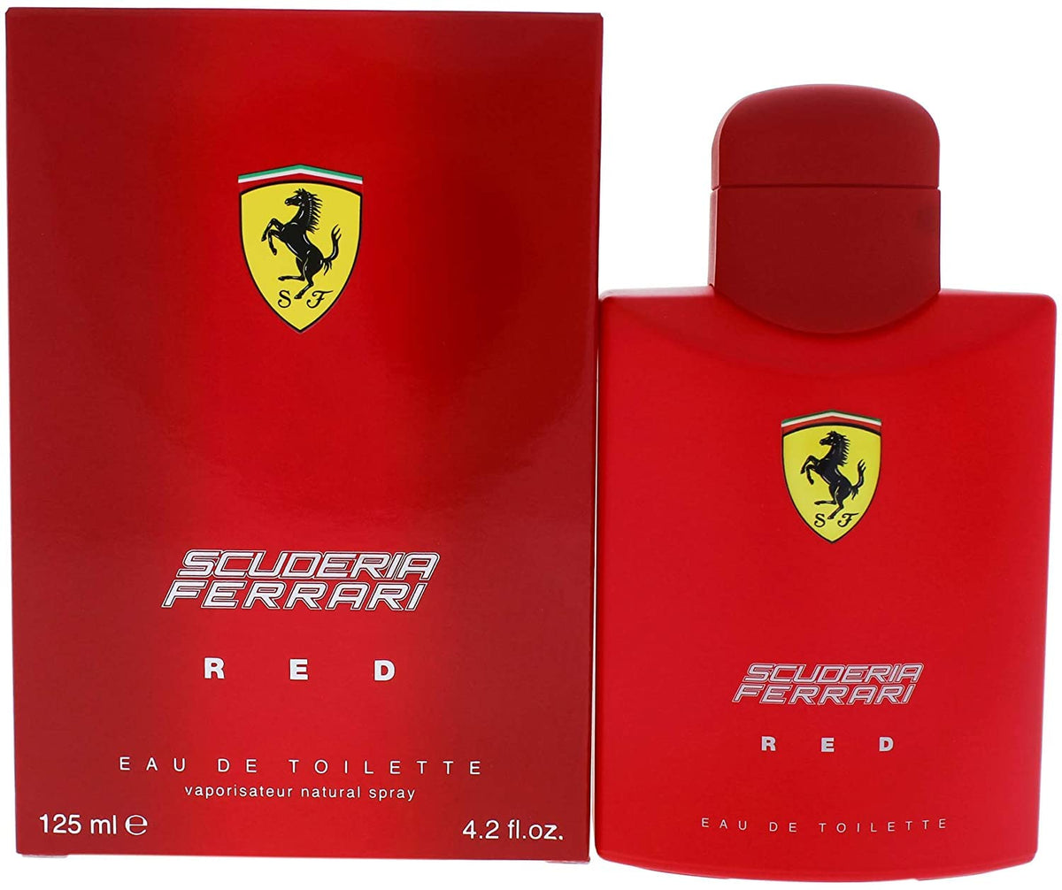 Ferrari Scuderia Red being sprayed on wrist demonstrating fresh daily use