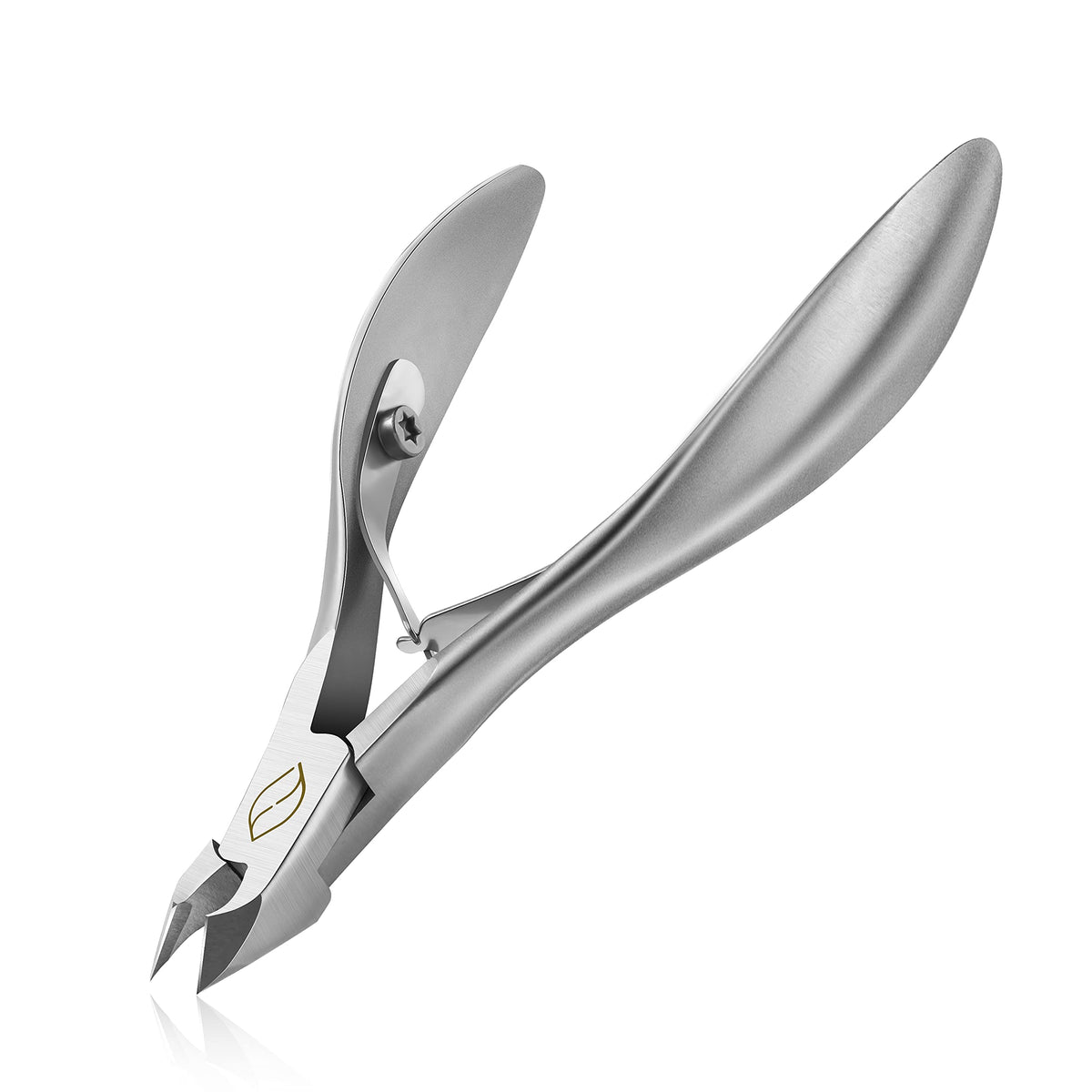 FERYES cuticle clippers front view showing sharp half-jaw for precise trimming
