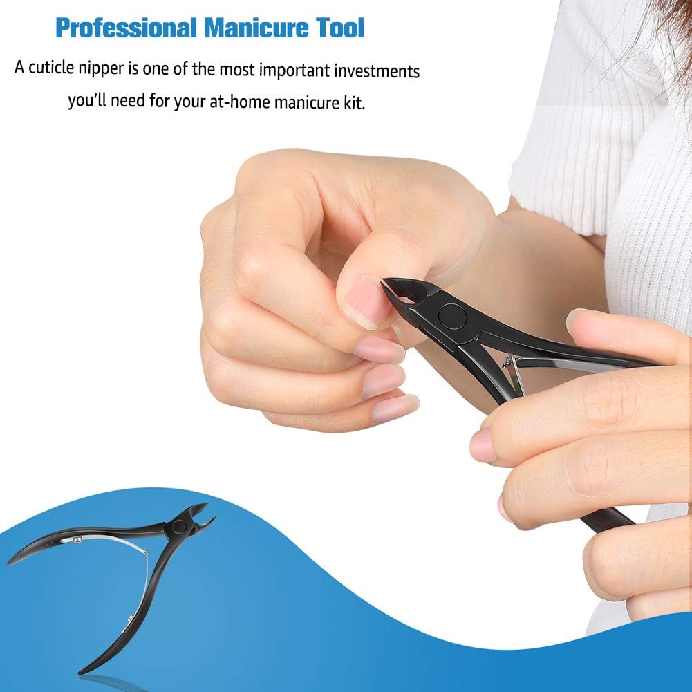 FERYES cuticle cutters trimming cuticle in use showing accurate dead-skin removal