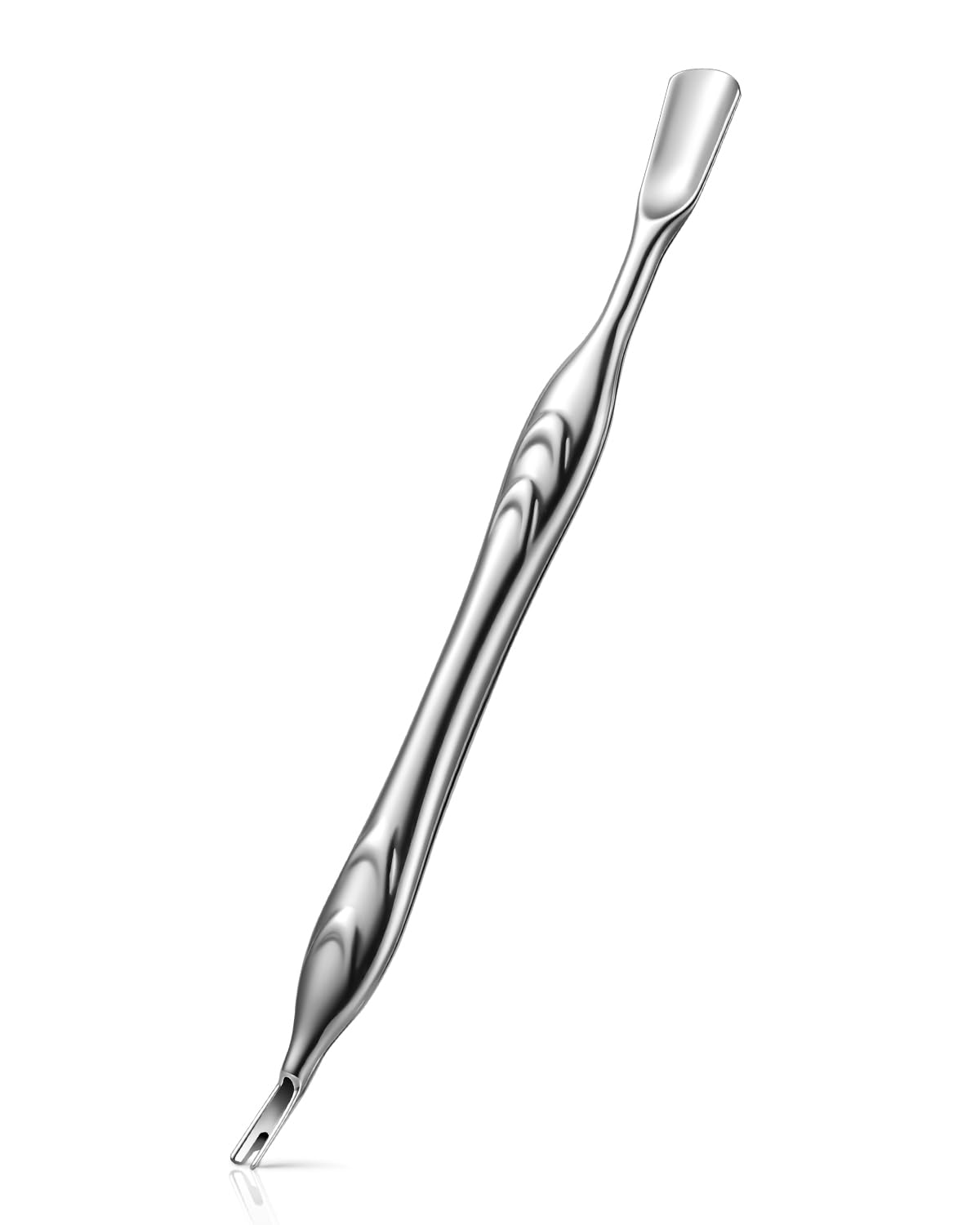 FERYES front view of 2-in-1 cuticle pusher showing shape and finish for precise grooming