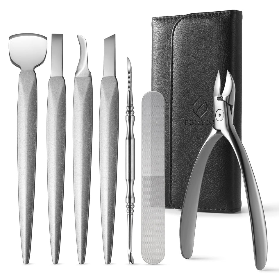 FERYES front view leather case showing organized portable tool storage and protection