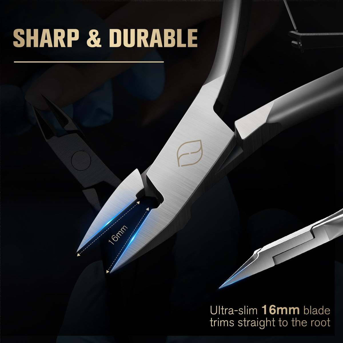 FERYES textured ergonomic handle close-up offering secure non-slip grip benefit