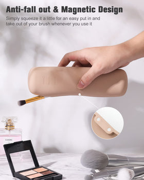 FERYES holder in hand showing one-handed brush access convenience