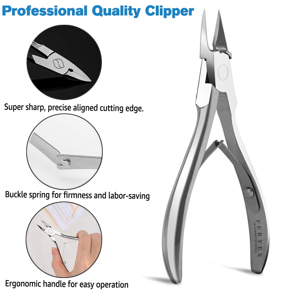 FERYES straight blade close-up highlighting precise sharp edge for clean cuts