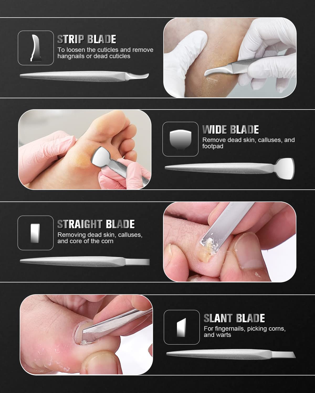 FERYES toenail clipper held in hand illustrating leverage and control for thick nails