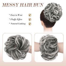 FESHFEN bun on ponytail in use showing quick application and secure hold