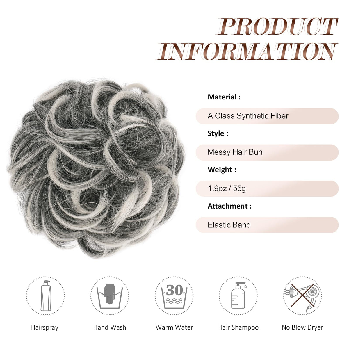 FESHFEN close-up of wavy synthetic fibers highlighting soft texture and blendability