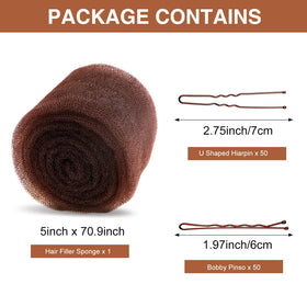 FEUNLEM 100 bobby pins and U-clips laid out showing rust-proof durability and secure styling