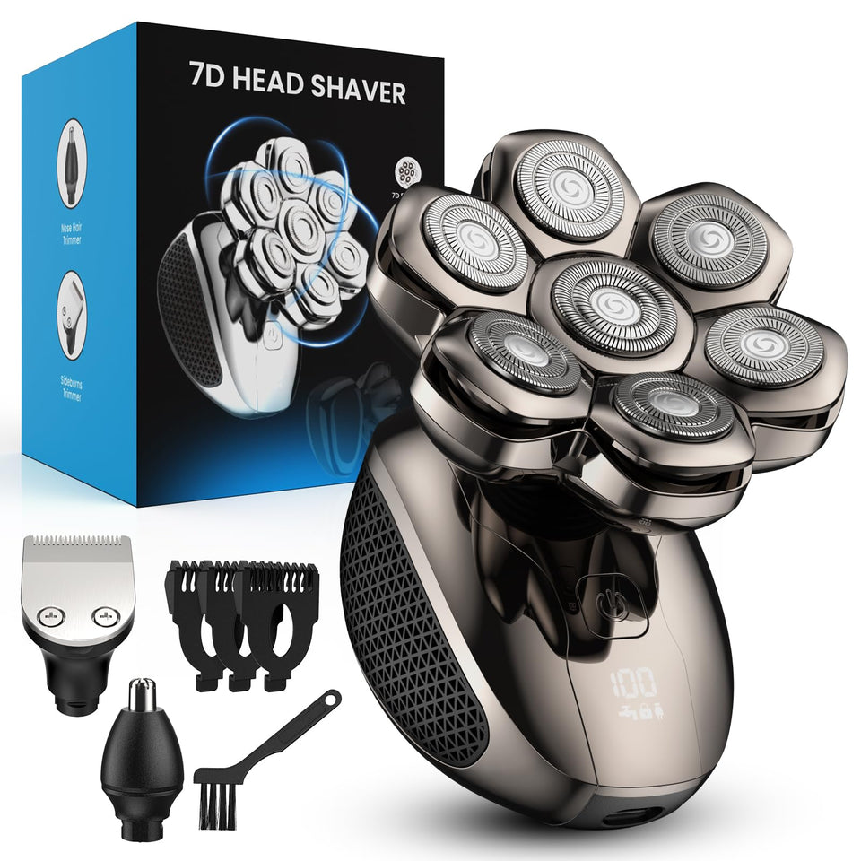 feysfew head shaver front view showing ergonomic shape and clean design benefit