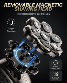 feysfew shaver LED display and USB port showing battery status benefit