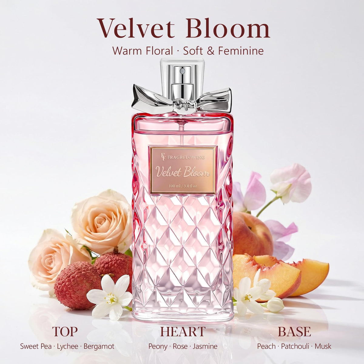 FF FRAGRFLOWING liquid texture shot showing smooth alcohol-free formula
