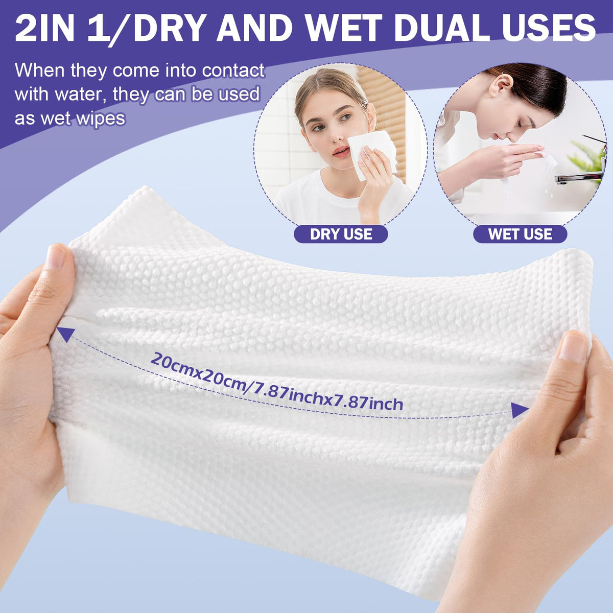 FFEWAFP towel used to gently clean baby's face, soft and safe