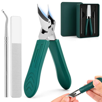 FFyeiiy front packaging showing green 3-piece set and case, convenient storage benefit
