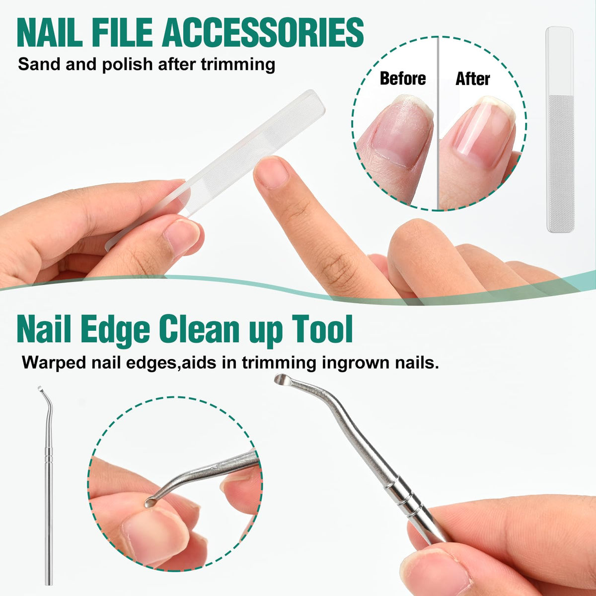 FFyeiiy long handle held in hand to show leverage and reduced hand strain benefit