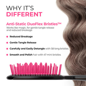 FHI Heat UNbrush close-up of DuoFlex anti-static bristles reducing snagging