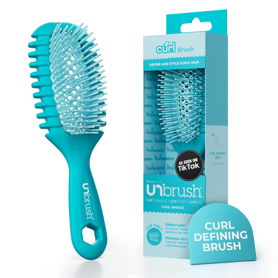 FHI Heat UNbrush Curl front view showing compact brush ready to detangle