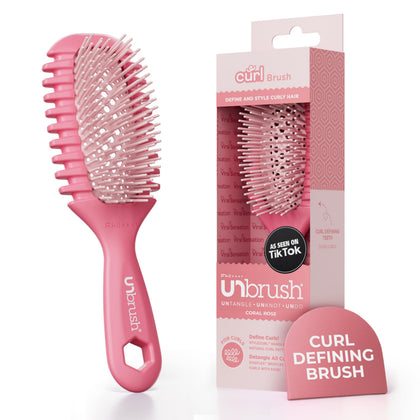 FHI Heat brush front view showing coral rose finish and ergonomic shape for easy styling