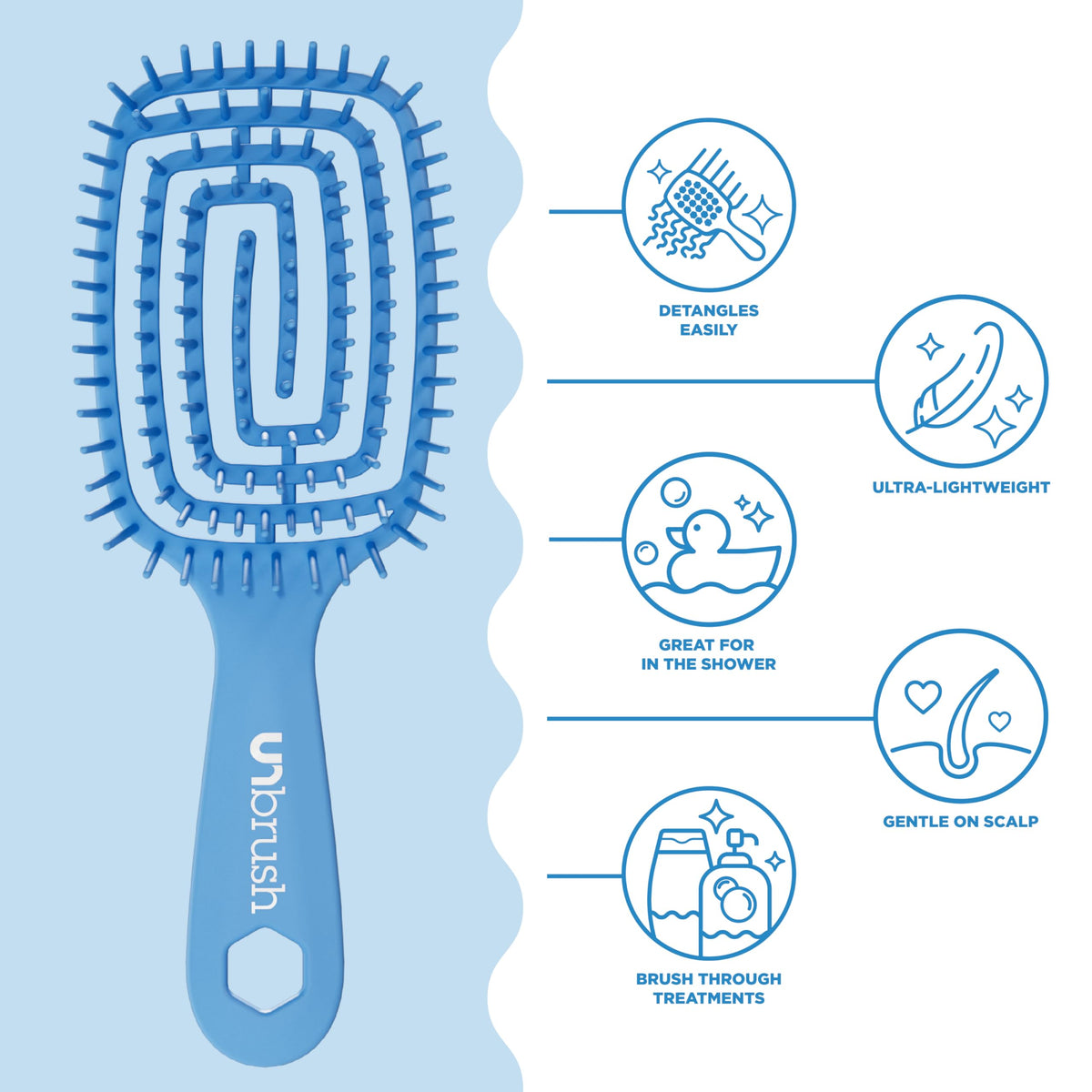 FHI Heat brush spreading conditioner evenly for faster, smoother styling