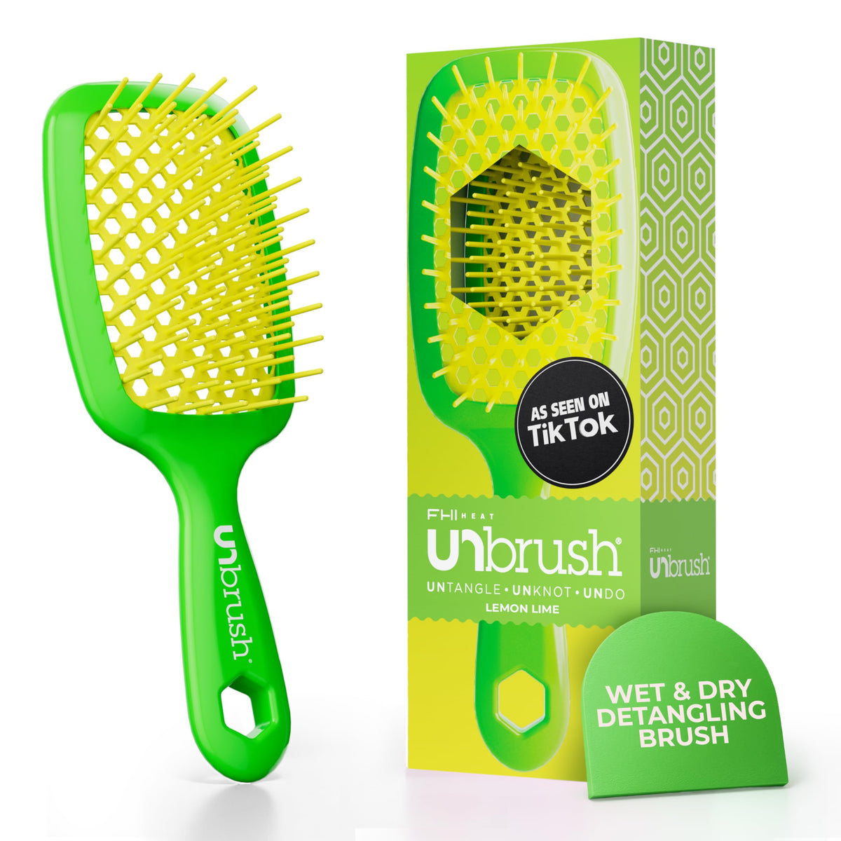 FHI Heat UNbrush front view showing compact vented design and quick drying benefit