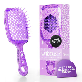 FHI Heat UNbrush front view amethyst lavender showing compact, lightweight design and easy styling