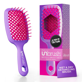FHI Heat UNbrush front view showing vented design and ergonomic handle, improving drying speed