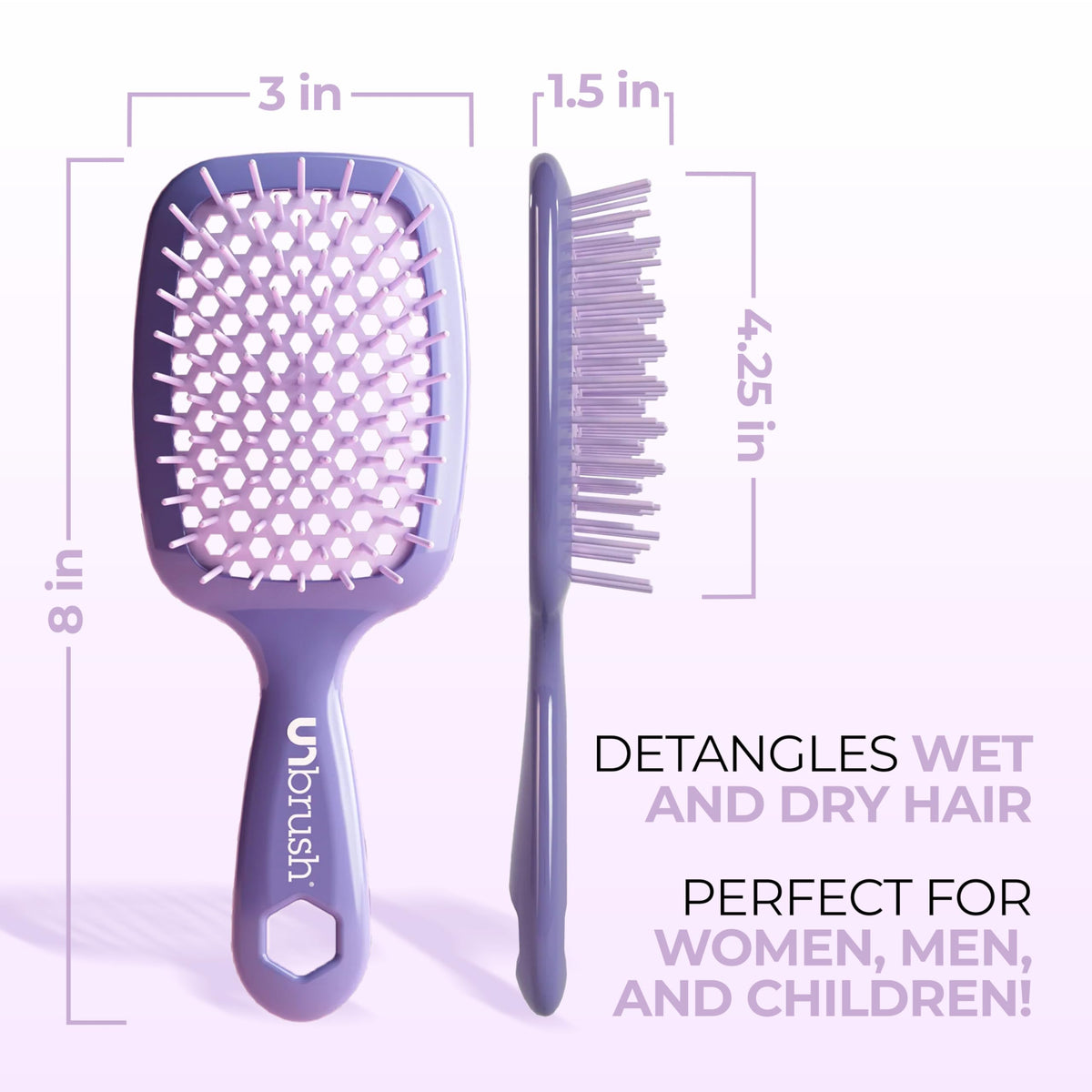 FHI Heat UNbrush held in hand to show lightweight 1.5 oz design for comfortable maneuvering