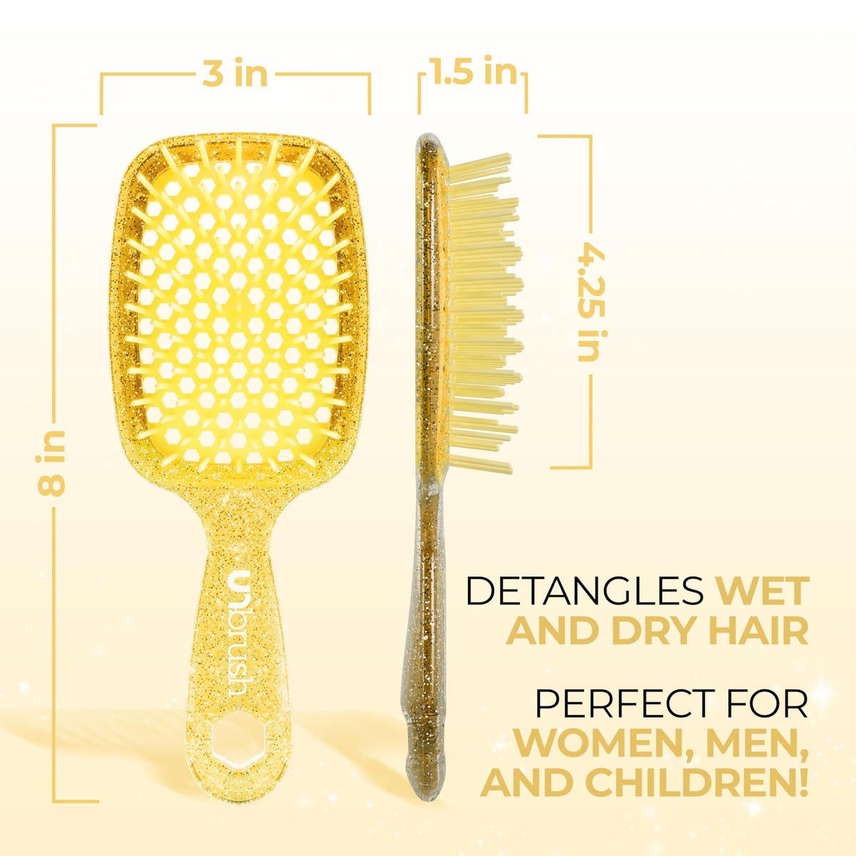 FHI Heat UNbrush held in hand to show compact size and ergonomic comfort