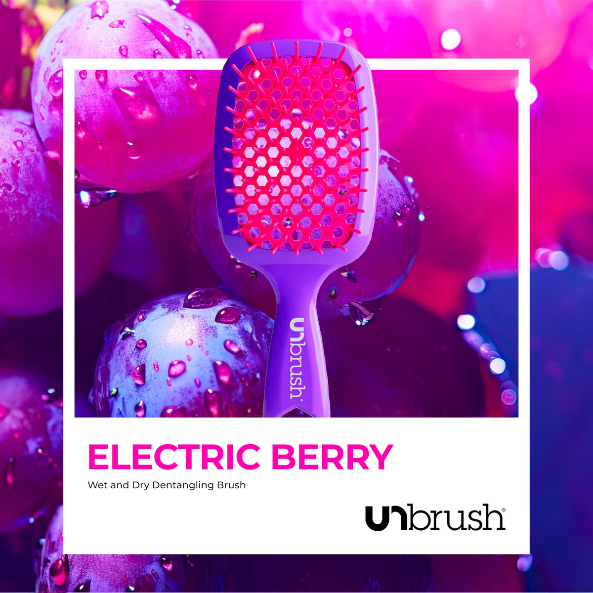 FHI Heat UNbrush detangling wet hair demonstrating gentle knot removal without pulling
