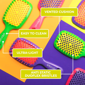 FHI Heat UNbrush detangling wet hair smoothly with minimal pulling benefit