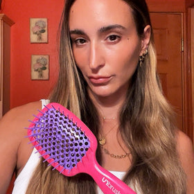 FHI Heat UNbrush on bathroom counter in lifestyle scene for everyday styling ease