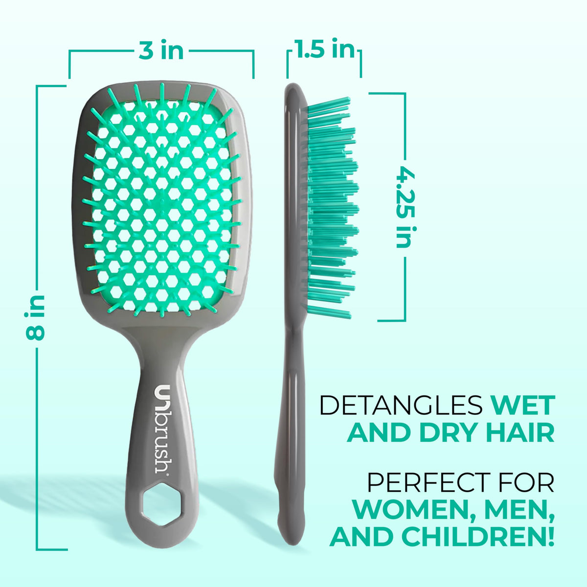 FHI Heat UNbrush lightweight handle and grip for comfortable, fatigue-free brushing