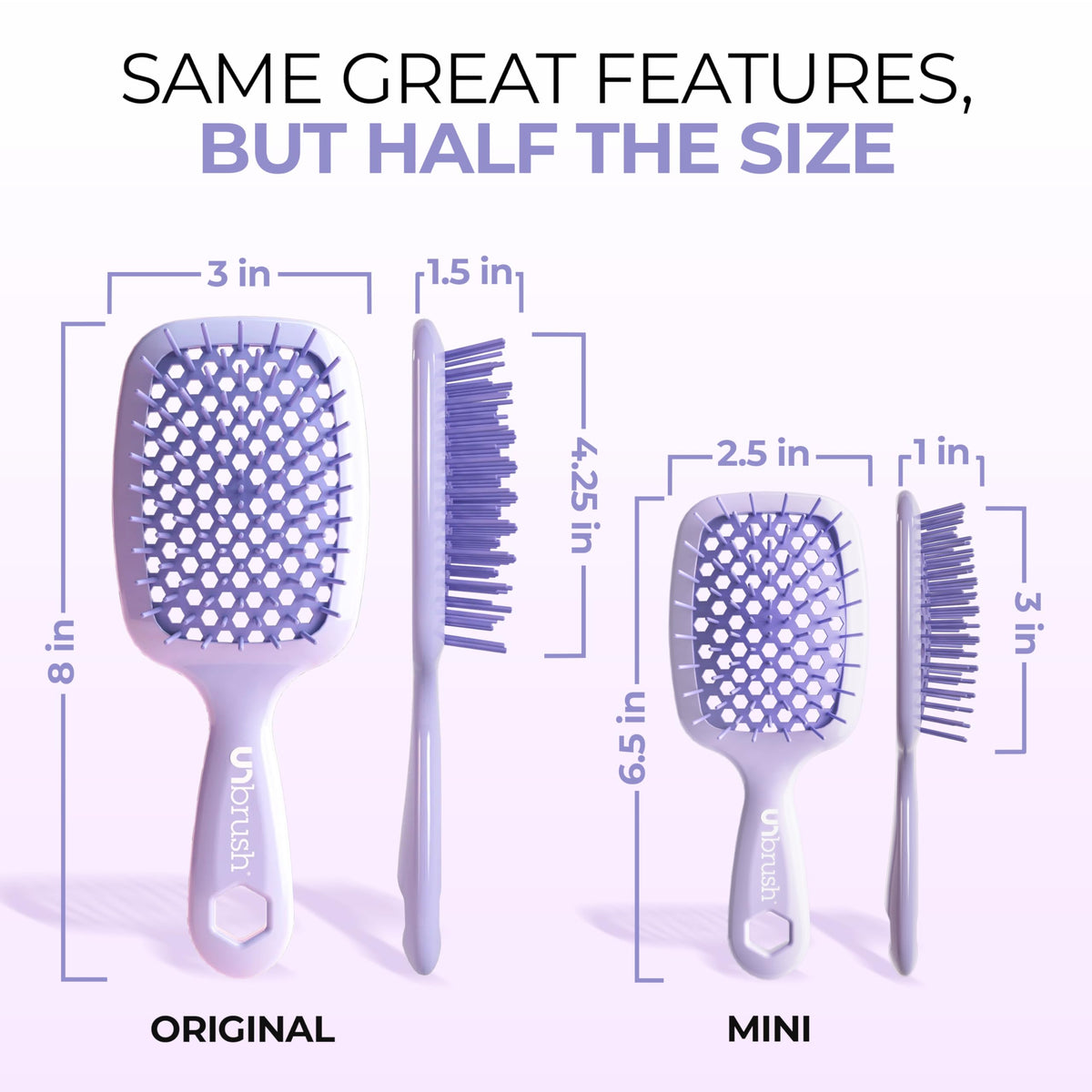 FHI Heat close-up of DuoFlex anti-static bristles showing gentle detangling benefit