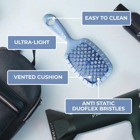 FHI Heat brushing wet hair to reduce breakage and detangle damp strands efficiently