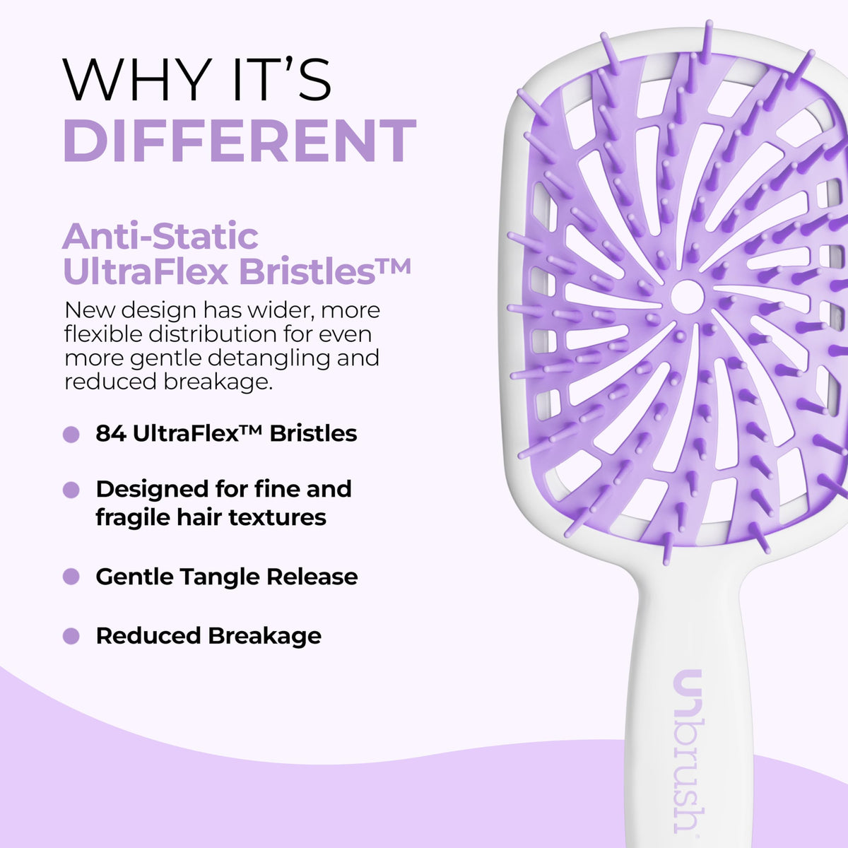 FHI Heat close-up of 84 UltraFlex bristles highlighting gentle detangling benefit