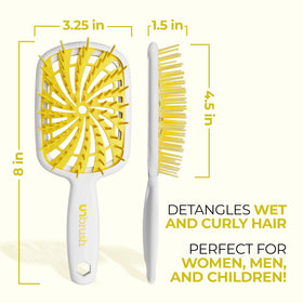 FHI Heat UNbrush Plus brushing through wet curls to detangle without tugging or pain