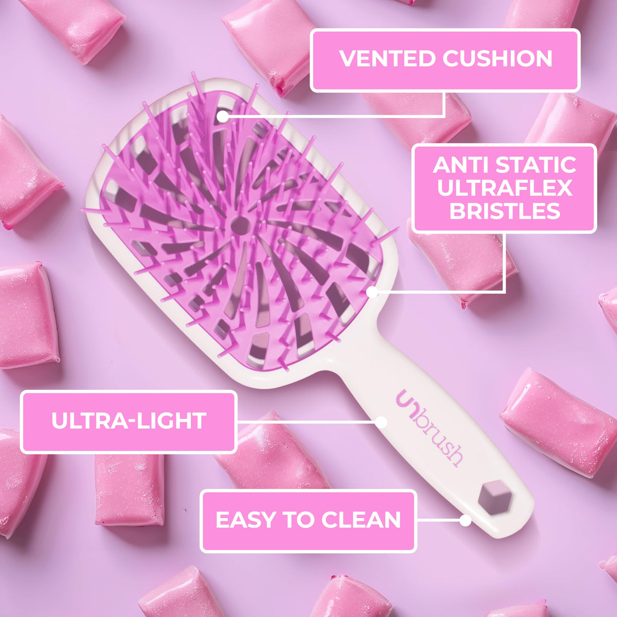 FHI Heat brush detangling wet hair gently to reduce breakage benefit