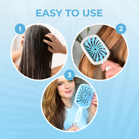 FHI Heat rinsing brush under water demonstrating easy cleaning and upkeep