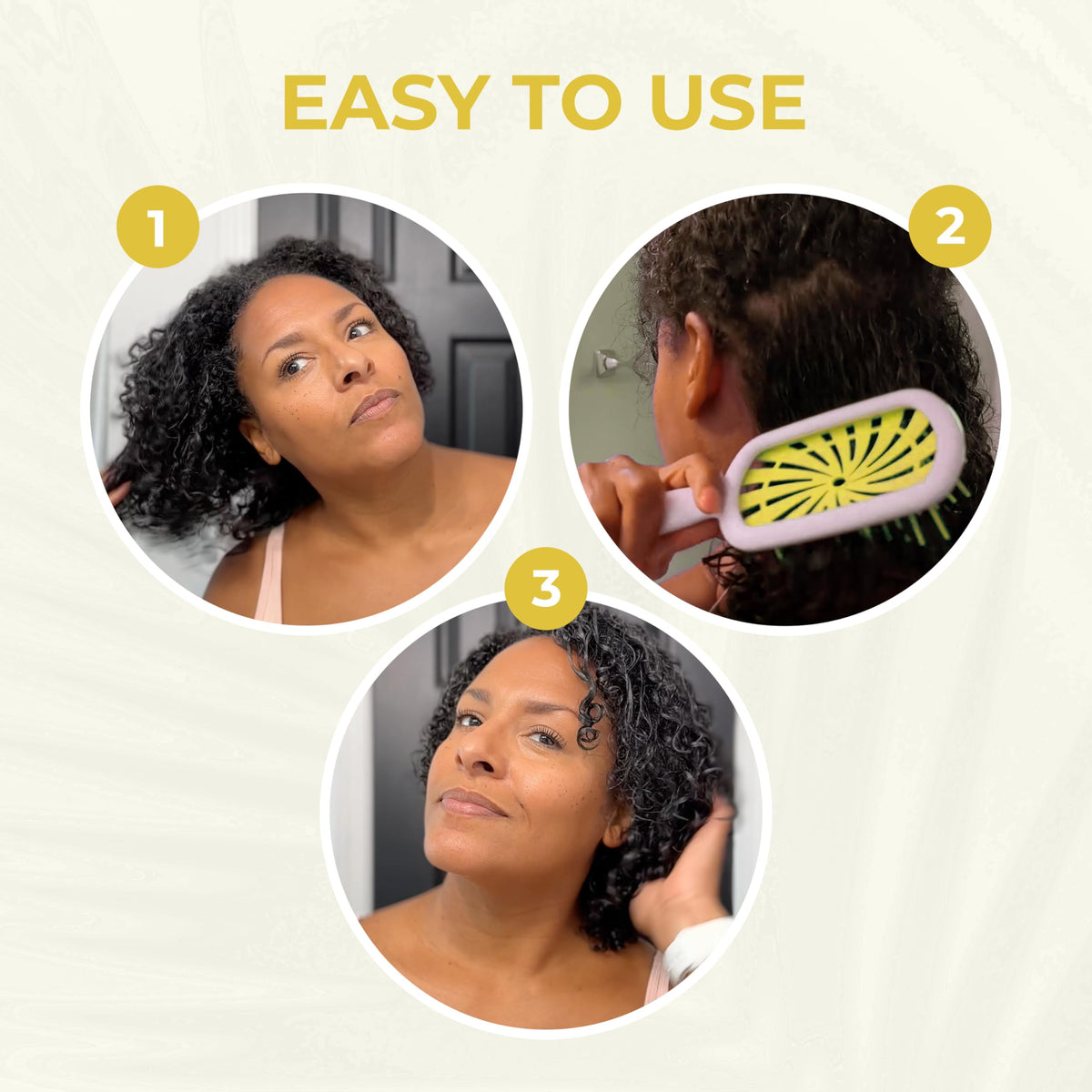 FHI Heat rinsing bristles under water to show easy cleaning and quick-dry vented cushion