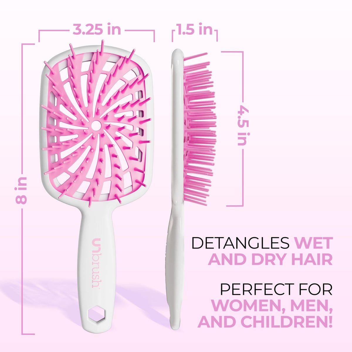 FHI Heat UNbrush Plus held in hand to show size and portability benefit