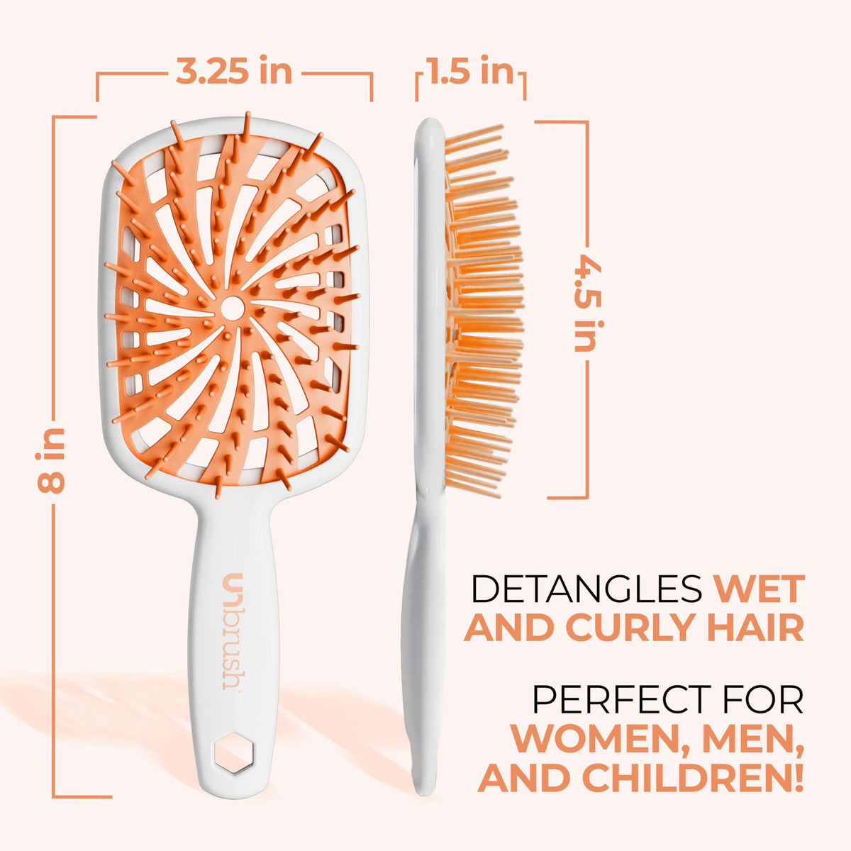 FHI Heat brush used on wet curly hair reducing tangles without pulling benefit