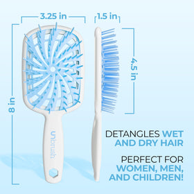 FHI Heat brush being used on wet hair to detangle without pulling or breakage