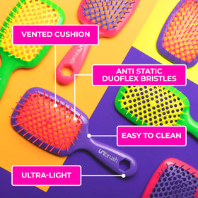 FHI Heat UNbrush next to a ruler showing compact size and easy portability benefit