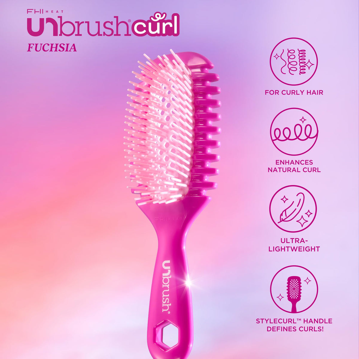 FHI Heat side profile of StyleCurl ridged handle offering ergonomic grip benefit