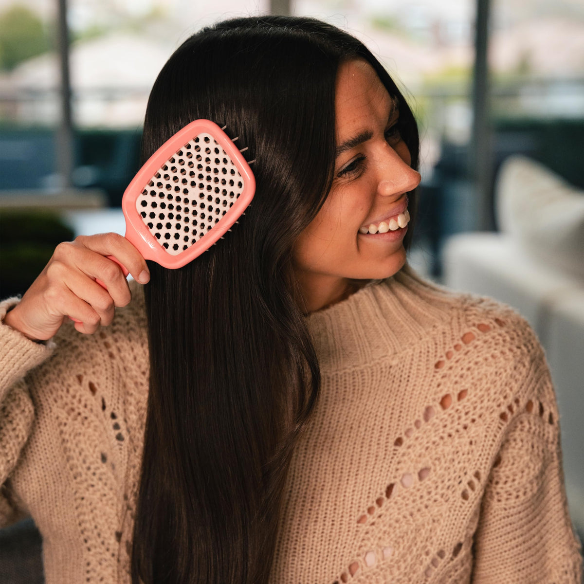 FHI Heat vented backless cushion visible for faster drying and easy cleaning