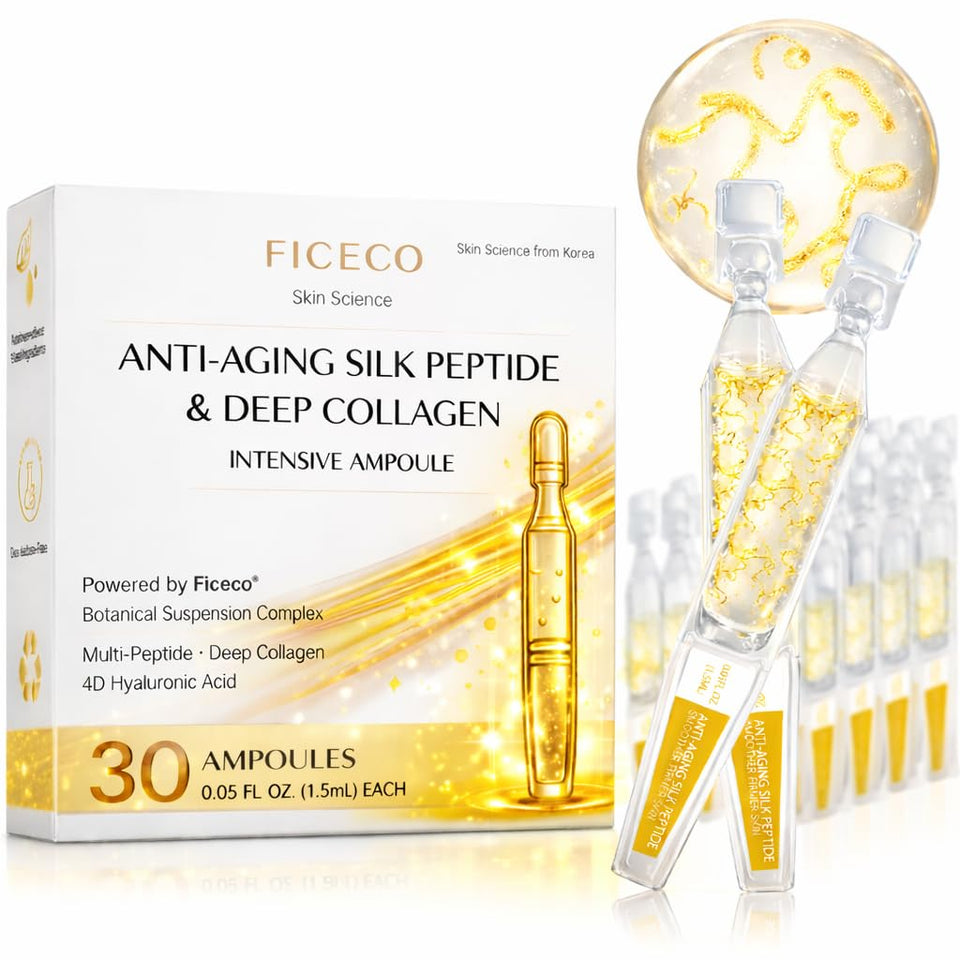 Ficeco front packaging showing sleek ampoule and brand benefit